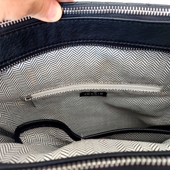 Black Satchel Handbag W Strap Option. Multiple Storage Compartments, VGUC! - Picture 5 of 7